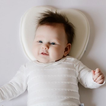 Подушка детская Бабочка ФАБРИКА ОБЛАКОВ съёмный чехол до 1 года Молочный