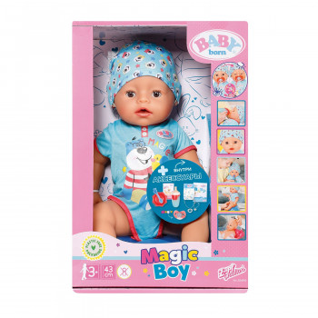 BABY born (БЕБИ борн) Интеракт. кукла мальчик Магич. глазки 43 см., в/к