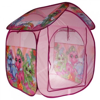 Палатка детская игровая ДИНОЗАВРЫ 83х80х105см, в сумке