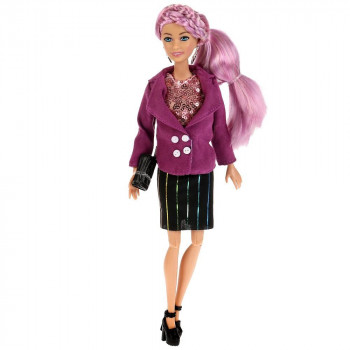 Фото #2 Кукла 29 см София, руки и ноги сгиб, фиолетовые волосы, акс