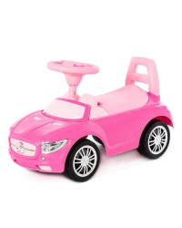 Каталка-автомобиль `SuperCar` №1 со звуковым сигналом (розовая)