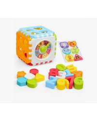 Куб развивающий `Сортер-часики` в пакете