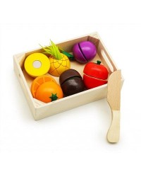 Набор деревянный, разрежь офощи и фрукты, в коробке