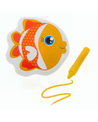 Игрушка для ванны с пищалкой «Рыбка» + водный карандаш