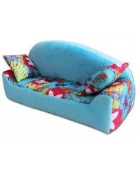 Набор мягкой мебели для кукол диван, 2 подушки `Бабочки`