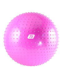 Мяч гимнастический массажный, 75 см, розовый, в сумке