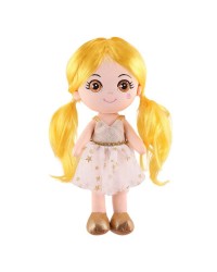 Мягкая игрушка Maxitoys, Кукла Ева со Светло-Русыми Волосами в Платье, 32 см