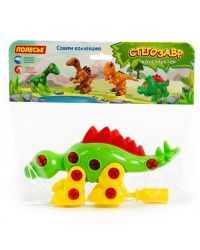 Конструктор-динозавр `Стегозавр` (30 элементов) (в пакете)