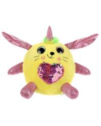 `Мульти-Пульти` Мягкая игрушка «Кругляш с пайетками в сердечке», желт.