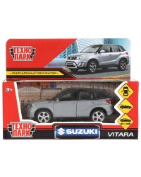 `Технопарк` Металлическая модель машины `Suzuki Vitara S 2015` матовый 12 см, двер, баг, инерц., серый