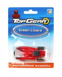 1toy Top Gear пласт. машинка Green Lizard, инерц. блистер
