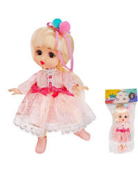 Кукла-брелок Miss Kapriz в розовом платье в пак.