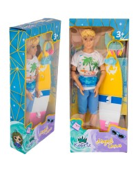 Кукла Кен с доской для серфа Miss Kapriz Мода и стиль в кор.