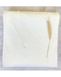 Плед `Пупырка` без подклада 100*90 (молочный) шерсть-70% эластан-30%