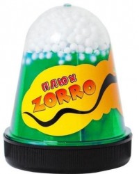 Лизун Слайм Плюх ZORRO перламутровый с шариками зеленый 130 гр.