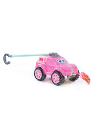 Автомобиль-каталка `Боби` с ручкой (розовый)