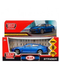 `Технопарк` Машина металл KIA STINGER длина 12 см, двери, багаж., инерц, синий, в/к