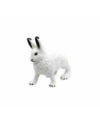 M4901 Фигурка Детское Время - Арктический заяц (беляк, стоит, цвета: белый, черный), серия: Дикие животные