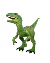 M5007 Фигурка Детское Время - Велоцираптор (с подвижными челюстью и передними лапами, цвета: зеленый, красный), серия: Динозавры