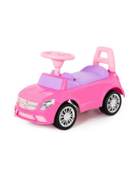 Каталка-автомобиль `SuperCar` №3 со звуковым сигналом (розовая)