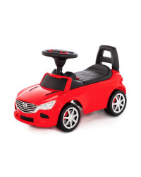 Каталка-автомобиль `SuperCar` №4 со звуковым сигналом (красная)