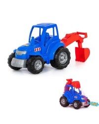 Трактор `Чемпион` (синий) с лопатой (в сеточке)