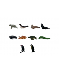 M6027 Набор фигурок Детское Время - Морские животные (в наборе 10 видов: морж, тюлень, ламантин, морской лев, императорский пингвин, пингвин Гумбольдт