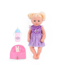 Кукла-младенец KING TIME `Малышка в фиолетовом платье`