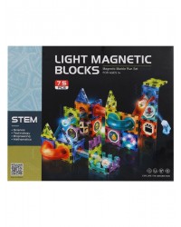 Конструктор Магнитный Light Magnetic Blocks 75 деталей