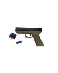 Пистолет, стреляющий мягкими пулями, в комплекте 5 софт-патронов, держатель для патронов в комплекте, в/п
