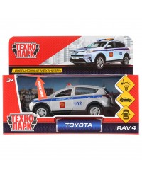`Технопарк` Машина металл `Toyota Rav4 Полиция`, свет-звук, инерц., в/к