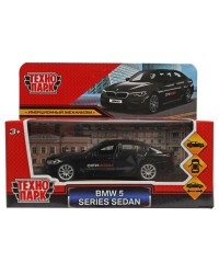 `Технопарк` Машина металл BMW 5-ER SEDAN СИТИ МОБИЛ 12 см, двери, багаж, черный, в/к