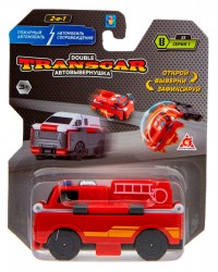 1toy Transcar Double: Пожарный автомобиль - Траспортная полиция, 8 см, блистер