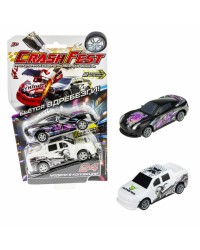 1TOY CrashFest 2 машинки инерционные Ghost Racer/Monster (2в1, разборная, 10 см, блистер)