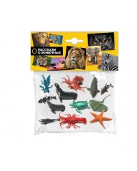`Играем вместе` Игрушки пластизоль набор морских животных 12 шт. в пак.