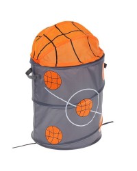 Корзина для хранения игрушек `Баскетбол`, цвет серо-оранжевый, 38*45 см.