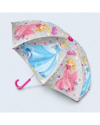 Зонт детский принцессы r-50см, прозрачный, полуавтомат