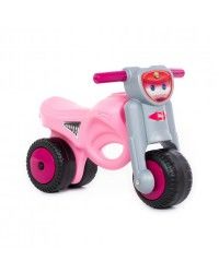 Каталка-мотоцикл `Мини-мото`, розовая