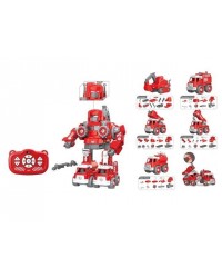 Игрушка-конструктор `Робот` на пульте р/у, 5 машинок собираются в 1 робота,