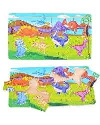 Пазл-рамка деревянная для малышей `Динозавры`