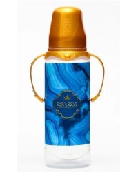 Бутылочка для кормления `Золотая коллекция: агат` 250 мл цилиндр, с ручками