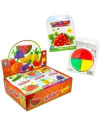 Суперлёгкий пластилин `Фрукты, овощи и ягоды` 30 гр, 3 цвета, 11 видов