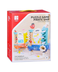 Игровой набор-головоломка `Пиратский корабль` (синий) в коробке