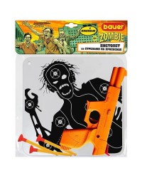 Bauer Пистолет с большой с мишенью со стрелами на присосках `Охотник на зомби` в/п