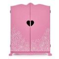 Превью-фото #1 Шкаф с дизайнерским цветочным принтом `Diamond princess`, розовый