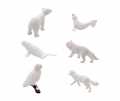 Превью-фото #1 M6049 Набор фигурок Детское Время - Северные животные (в наборе 6 видов: Полярный волк, гренландский тюлень, белуха, северный медведь, полярная сова,