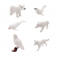 Превью-фото #2 M6049 Набор фигурок Детское Время - Северные животные (в наборе 6 видов: Полярный волк, гренландский тюлень, белуха, северный медведь, полярная сова,