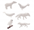 Превью-фото #4 M6049 Набор фигурок Детское Время - Северные животные (в наборе 6 видов: Полярный волк, гренландский тюлень, белуха, северный медведь, полярная сова,