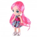 Превью-фото #1 Мягкая игрушка Maxitoys, Кукла Глория с Ярко-Розовыми Волосами в Платье, 32 см