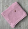 Превью-фото #1 Плед `Платочка` на трикотажной основе 100*90 (розовый) шерсть-70% эластан-30%